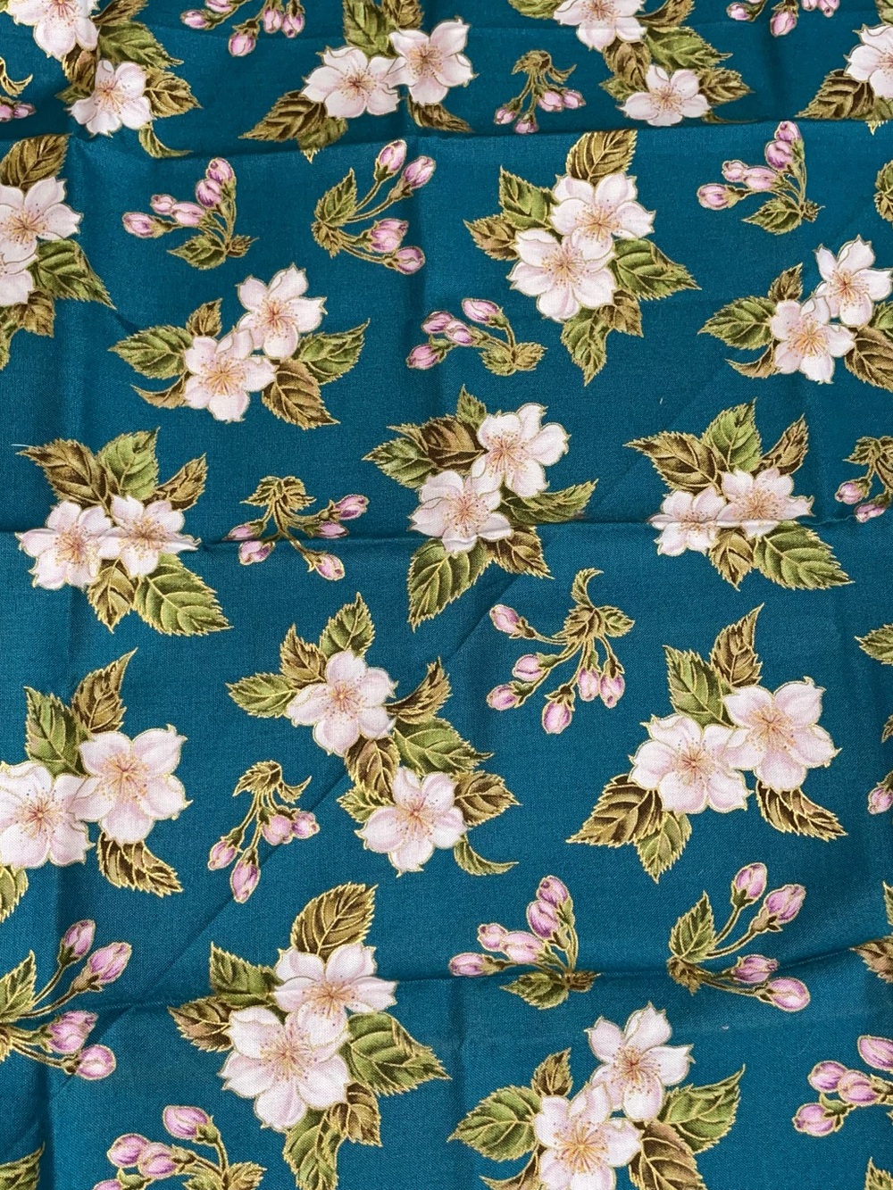 Quilters Cotton 10 Fat Quarters Teal ~ Green Crafts, Sewing, DIY Material - Picture 4 of 10